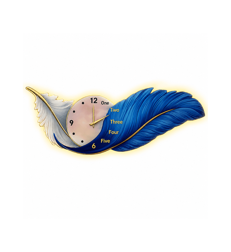 Royal Feather আর্ট ওয়াল ঘড়ি
